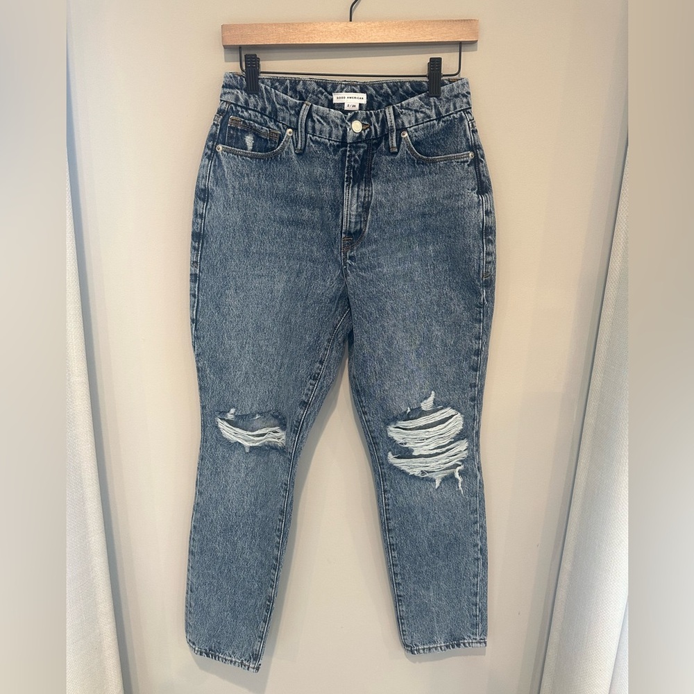 Good American distressed jeans new without tags size 2